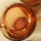 5 vintage amber Duralex cups and saucers