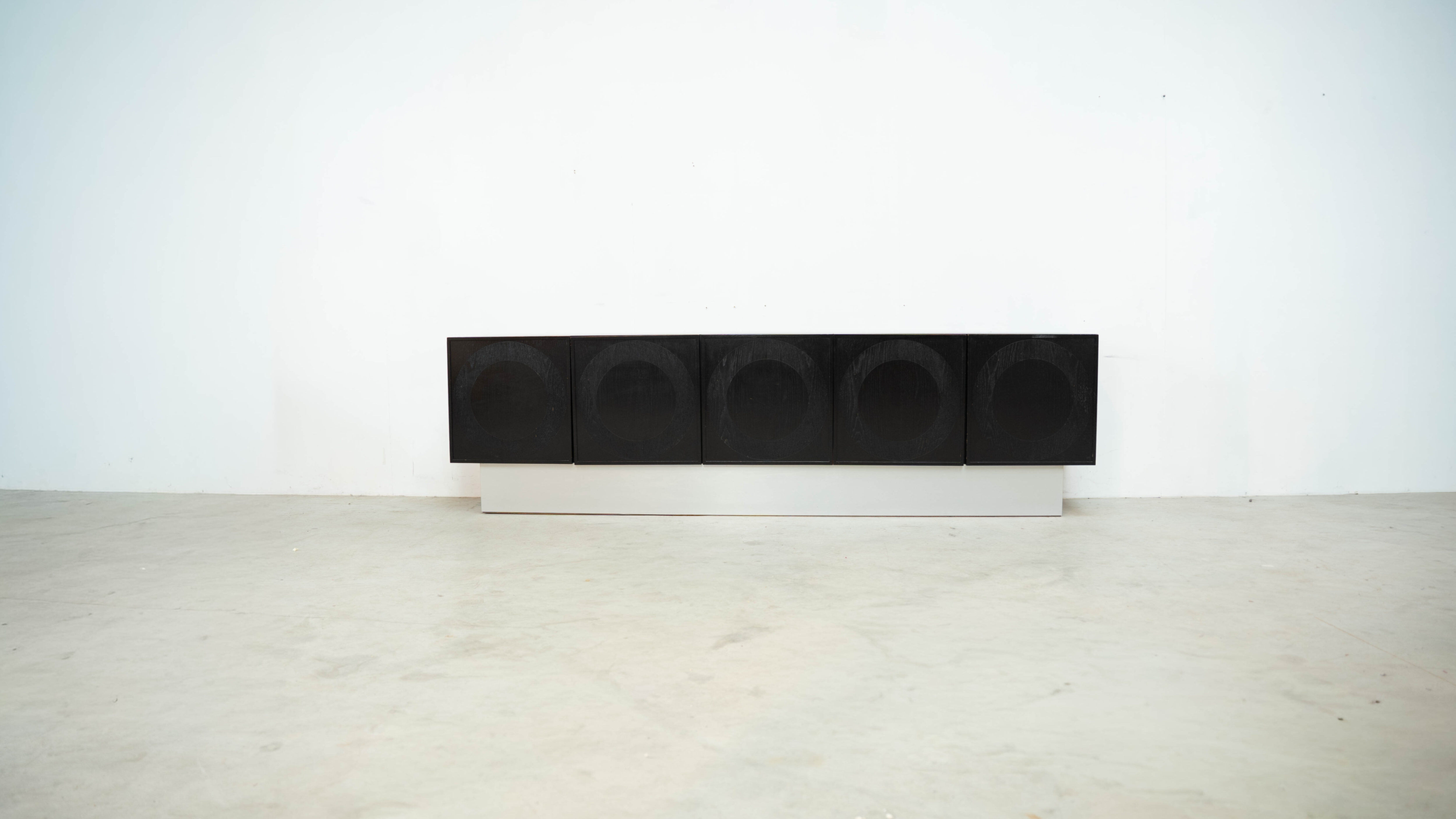 Black brutalist sideboard by Musterring