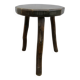 Brutalist stool in solid wood