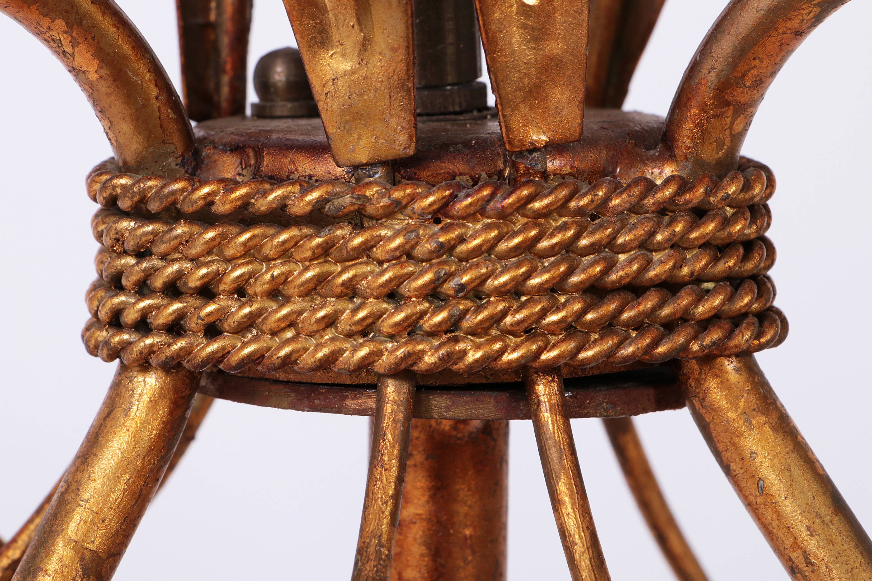 Gilt ‘Sheaf of Wheat’ Table Light, Florentine Table Lamp by Hans Kögl, 1960s