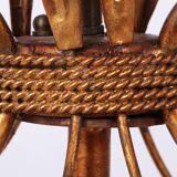 Gilt ‘Sheaf of Wheat’ Table Light, Florentine Table Lamp by Hans Kögl, 1960s