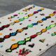 Handwoven coloured wool rug, 155 x 105 cm - P465