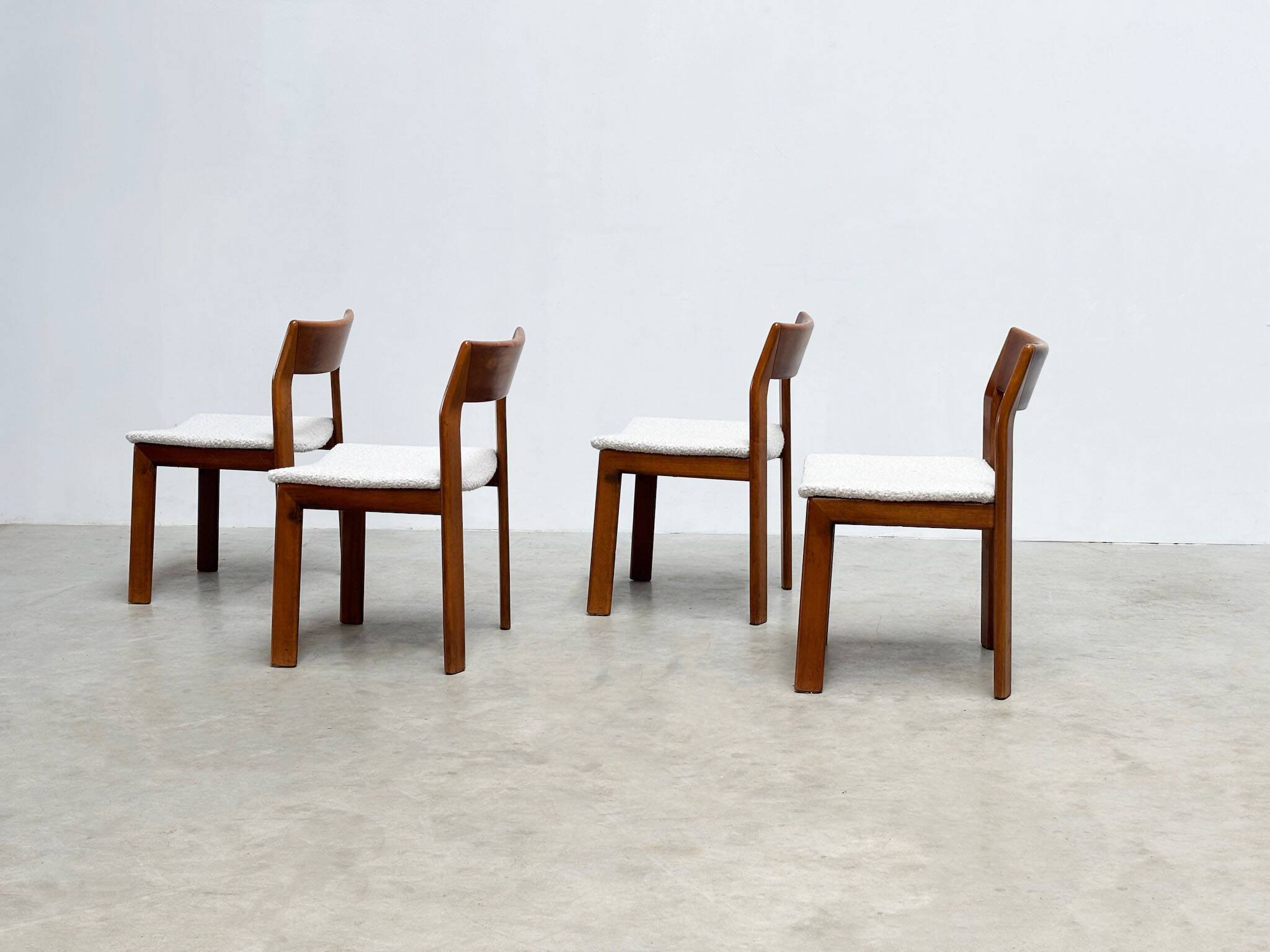1970's sculptural Italian dining chairs