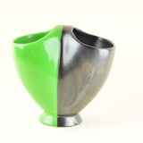 Two-tone basket vase Saint-Clément by Blanche Letaille