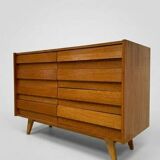Chest of drawers mid-century veneer Jiří Jiroutek U-453 1960s Czechoslovakia