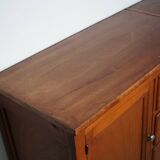 large vintage french oak haberdashery cabinet or shop counter, 1950s