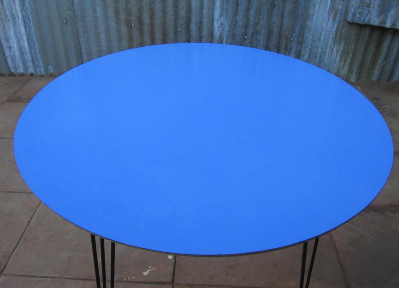 Table round blue imexcotra formica 1950