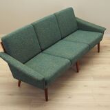 Canapé vert, design danois, années 1970, production : Danemark