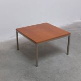Modernist cherry wood & metal coffee table by Jules Mijs, 1959