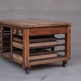Antique English Bakers Kitchen Worktop or Kitchen Island Table