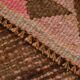Tapis de course vintage en laine fait main marron orange 3x10, 103x323Cm SK 18245