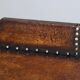 Antique Leather Studded Console Table in Gothic Pugin Style Restored