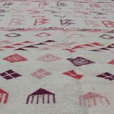 Traditional Berber multicolored white carpet  208x127cm