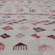 Traditional Berber multicolored white carpet  208x127cm