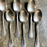 6 Christofle silver-plated tablespoons, "Malmaison" service.
