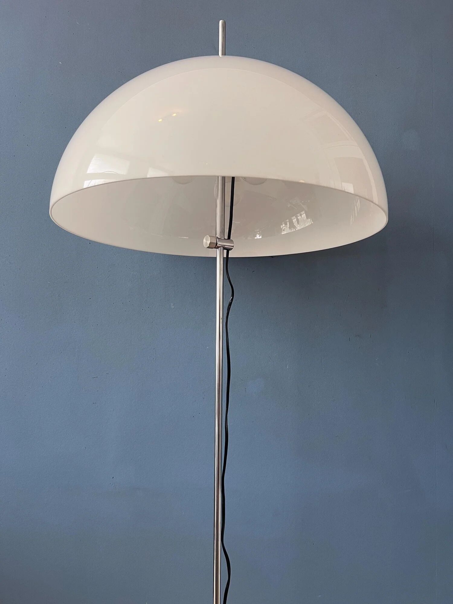 Vintage GEPO Space Age Mushroom Floor Lamp, White Acrylic Glass Shade