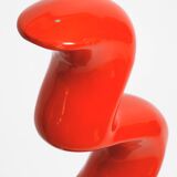 Two large limited abstract metal floor sculptures in red