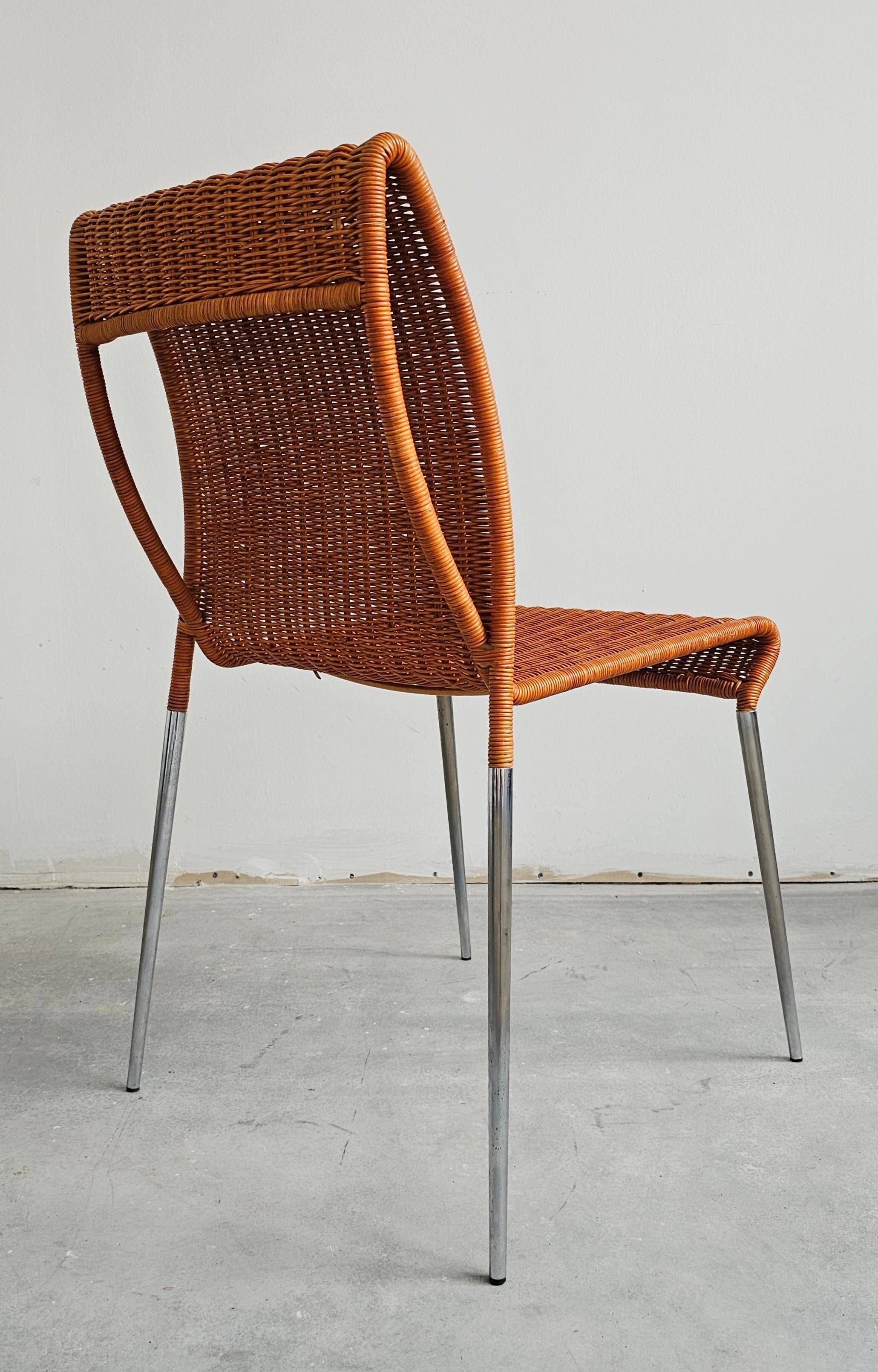 Set of 4 Asola chairs by Giuseppe Vigano for Bonacina, 1993