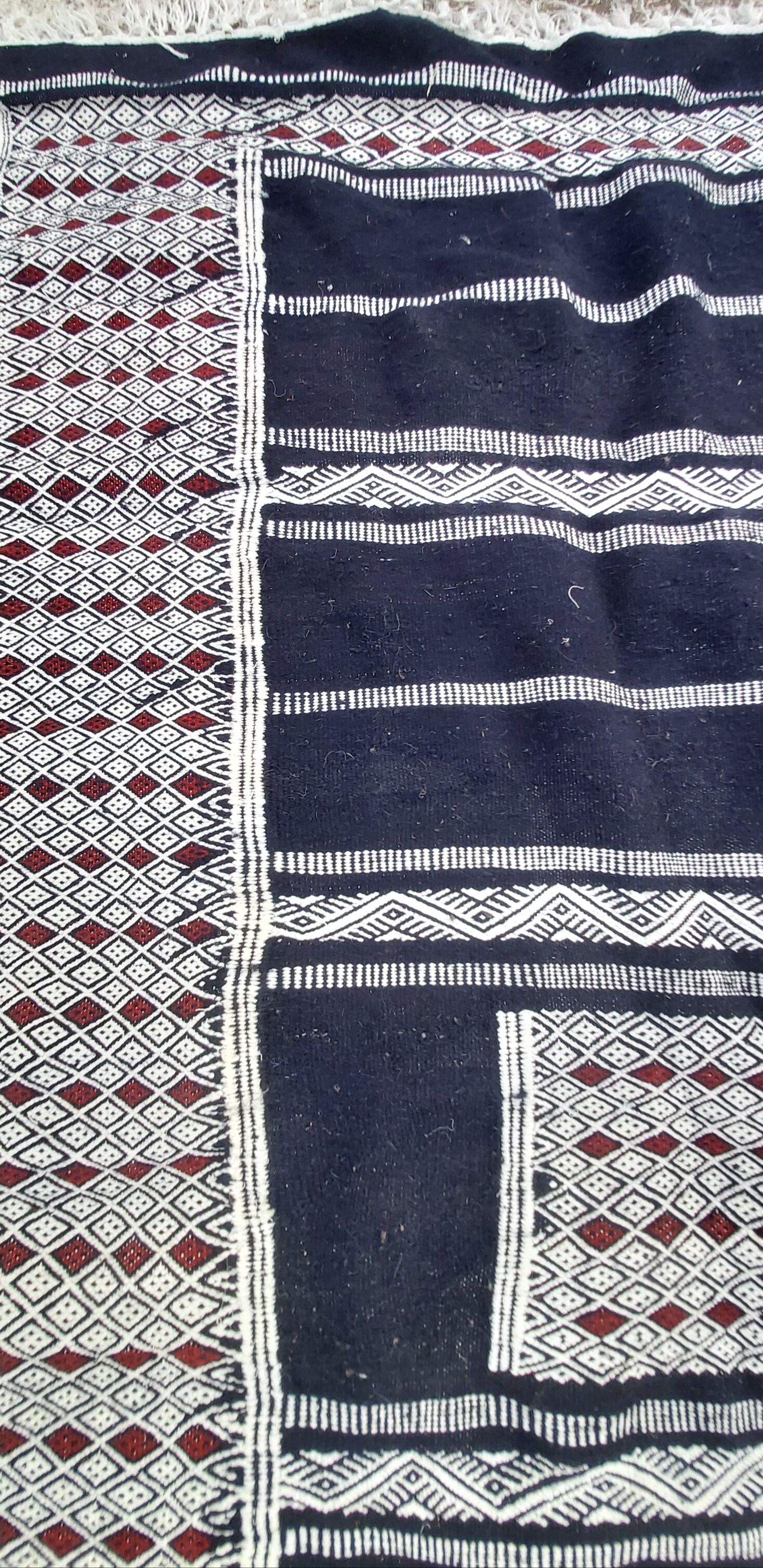 Traditional blue Berber blue kilim rug handmade - 180x105cm