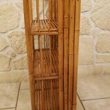Vintage rattan folding shelf/bookcase