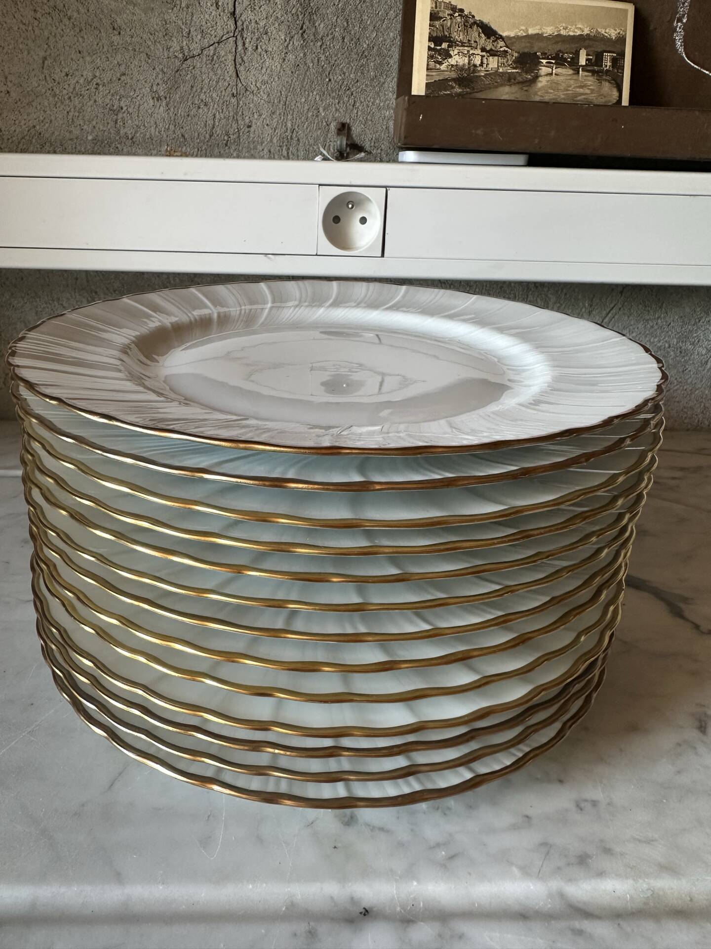 13 flat plates Bernardaud Verlaine