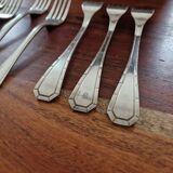 Christofle - Set of 12 Tosca pattern silver-plated table forks