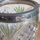 Antique Crystal Moulded Biscuit Bucket Painted Diamond Tips