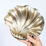Large shell dish in silver plated