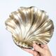 Large shell dish in silver plated