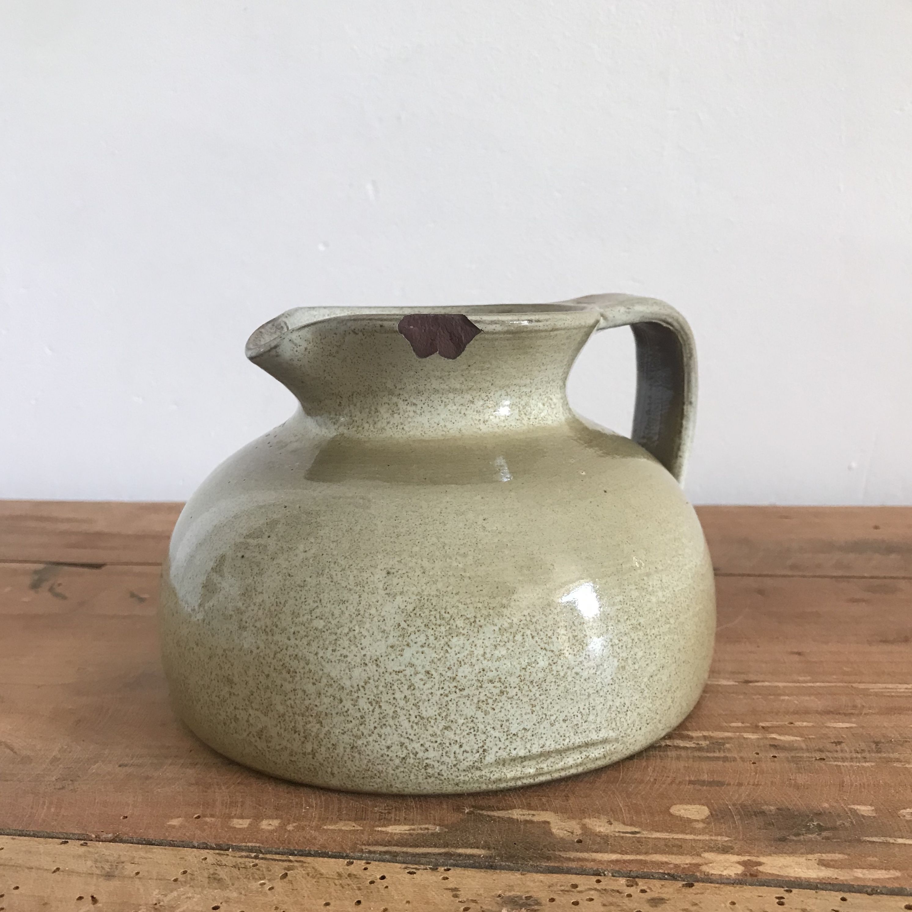 Pichet à Anse En Grès Blanc 1 Litre - Poterie Artisanale Turgis - Fabriqué En France (Calvados) - 10
