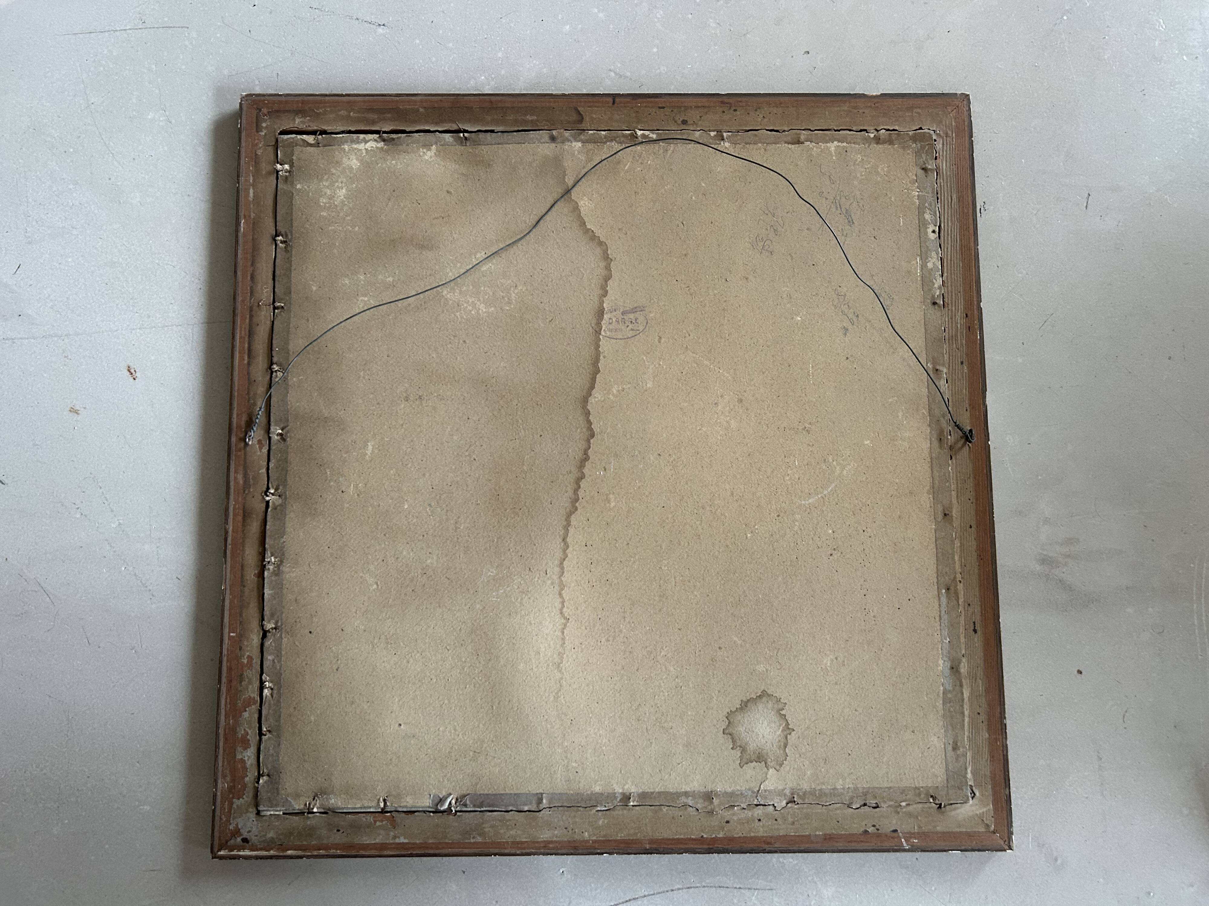 Ancient Japanese drawing on canvas
