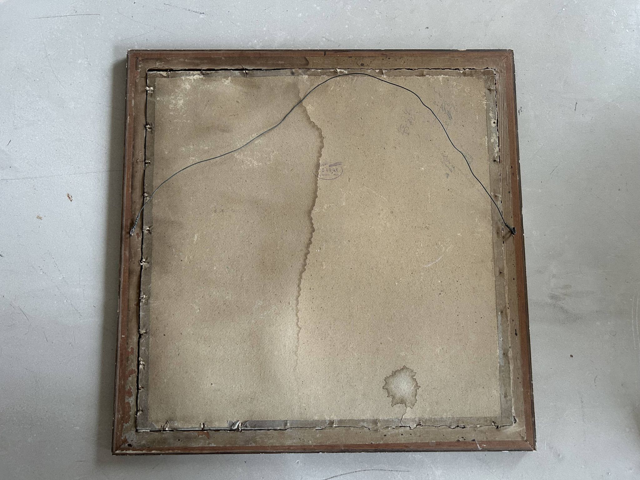 Ancient Japanese drawing on canvas