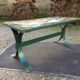 Vintage ceramic coffee table Vallauris spirit with metal x base
