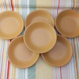 Speckled stoneware soup plates