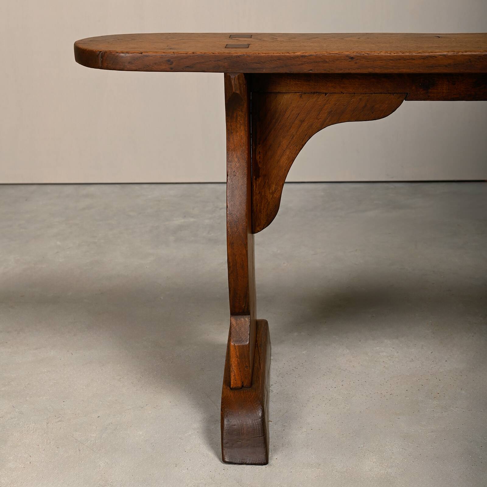Antique, Primitive and Rustic Farm Benches in solid Oak, France 1920's