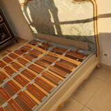 Louis xv basket bed with gilding and box spring