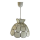 Vintage mother-of-pearl pendant light – Geometric style, 70s