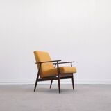 Fauteuil Henryk Lis en tweed jaune 1960
