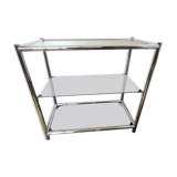 Étagère vitrée chrome année 70