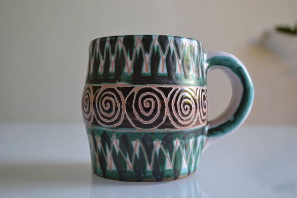 Robert Picault ( 1919 2000 ) à Vallauris Grande Tasse ou chope céramique
