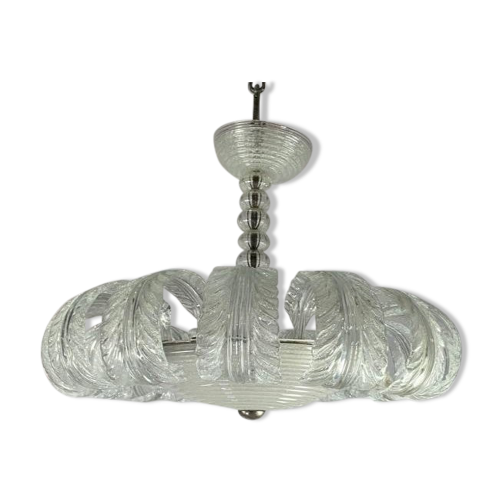 Lustre vénitien art deco en verre de murano vers 1930 | Selency