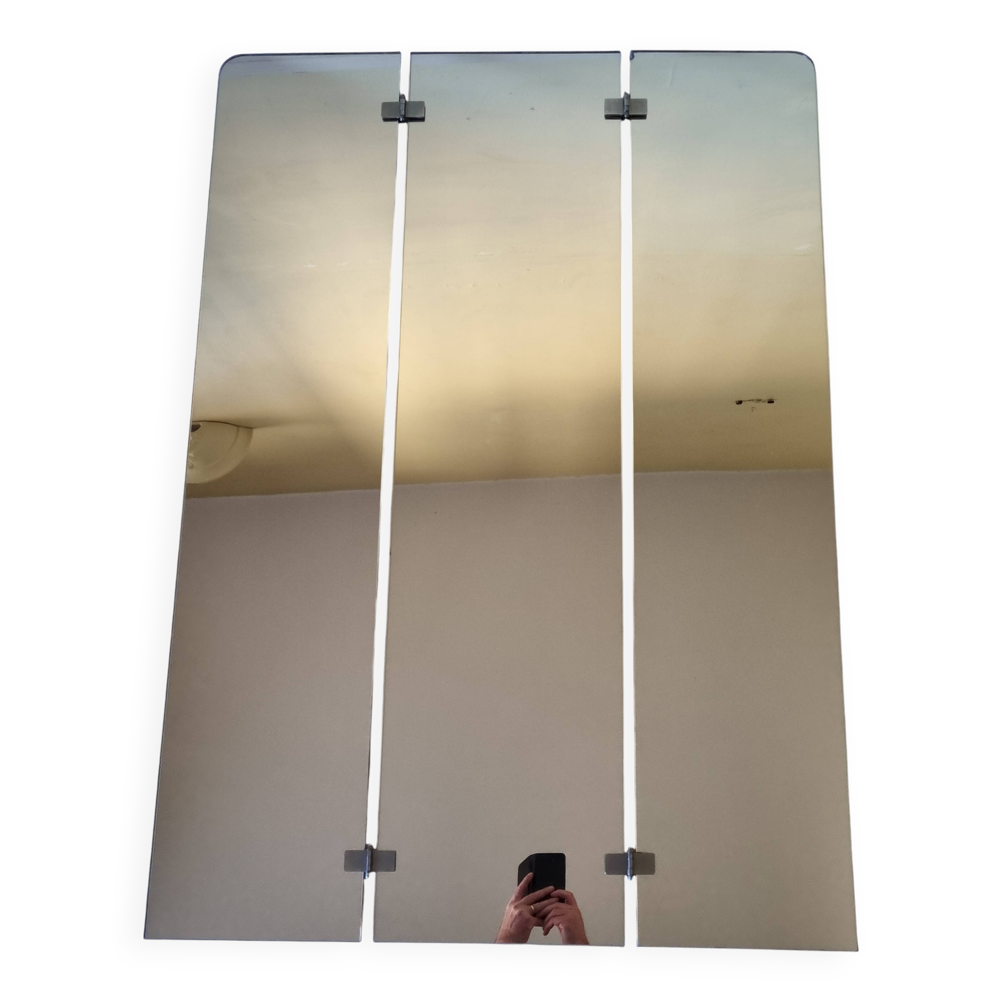 Folding triptych wall mirror, 1960s, 120 x 85 cm