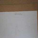 Painting View of Venice, pencil, watercolor and pastels, signed by Bernard Mangez