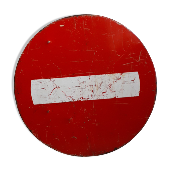 Panneau Routier 1965 Sens Interdit Selency Panneau Routier 1965 Sens Interdit Selency