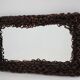 Large Mid-Century Tropical Wood Wall or Floor Mirror