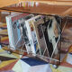 Vinyl storage table Michel Dumas Creations