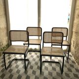 Set of 4 black Marcel Breuer B32 chairs