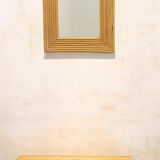 French Riviera Rattan Mirror in the Style of Vivai del Sud, France, 1960s