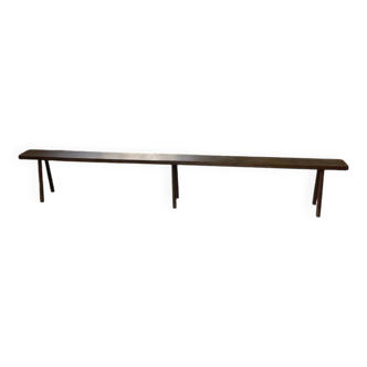 Solid oak farm bench 3m