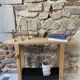 Old wooden workbench